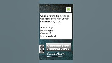 Assistant Registrar cooperative JKPSC MCQ