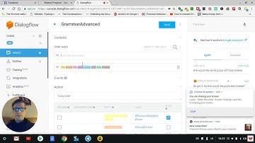 Grammar and slot filling using Dialogflow
