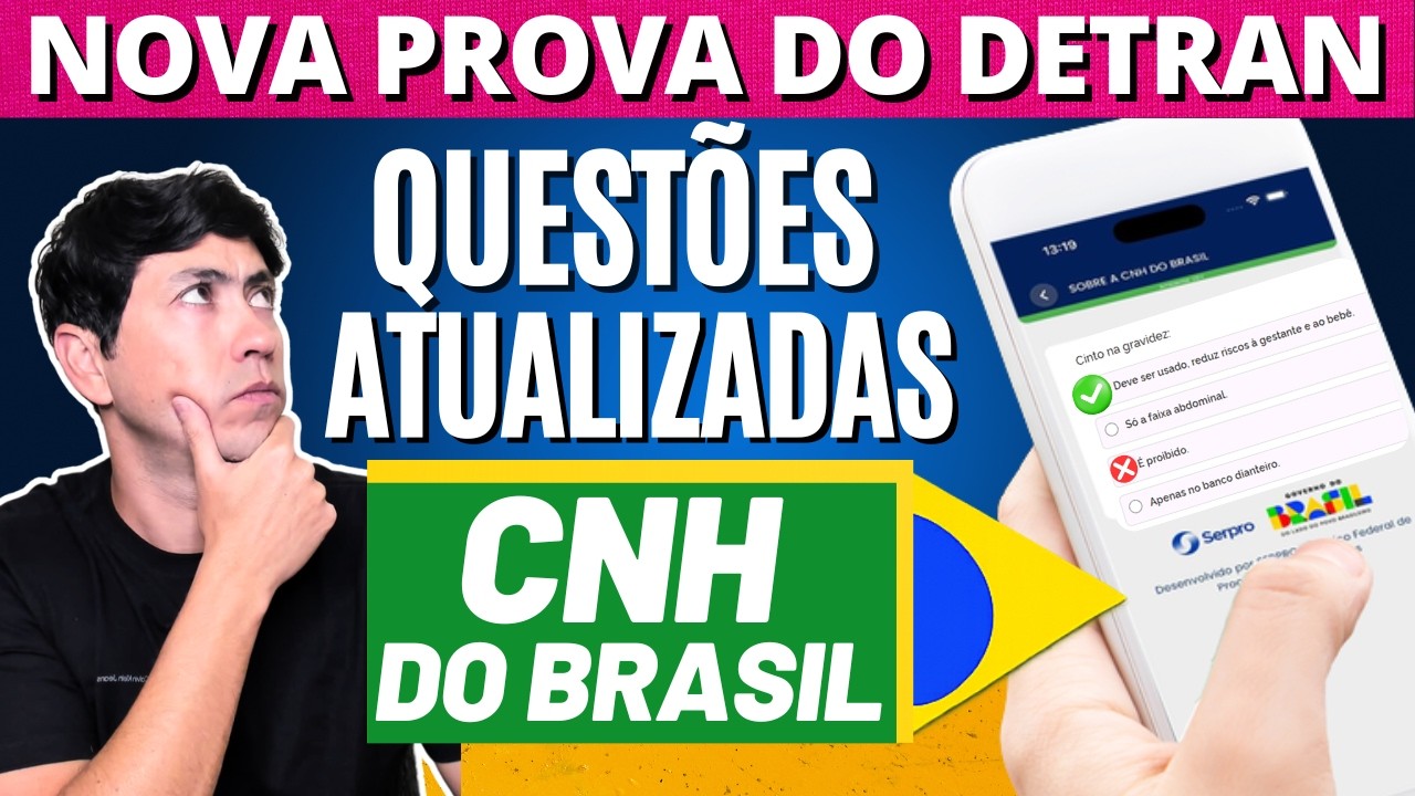 PROVA OFICIAL CNH DO BRASIL 2026 - SIMULADO DO DETRAN - LEGISLAÇÃO DE TRANSITO