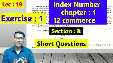 INDEX number| Lec 18 | section B of exercise 1 | gseb