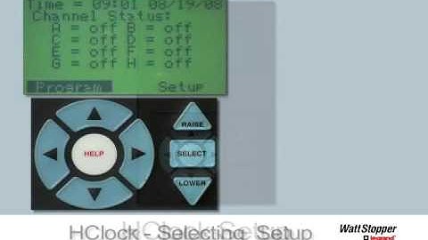 Wattstopper: Hclock Programming Part 1