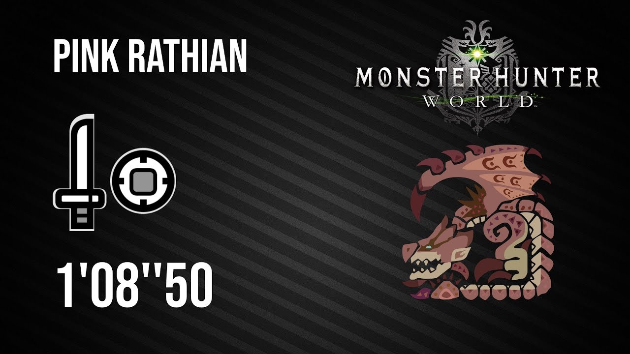 Pink Rathian Weapons MHWorld | Pink Rathian Solo (Sword and Shield | SnS) - 1'08''50 - YouTube