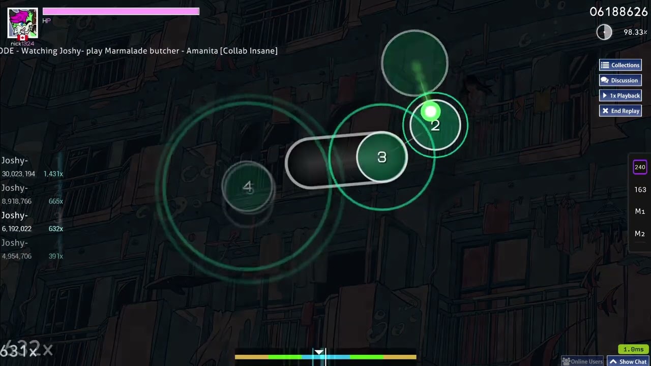 Marmalade butcher - Amanita [Collab Insane] 98.95% {176pp FC} - osu!