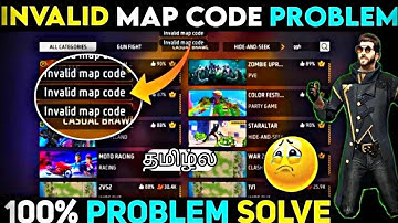 HOW TO SOLVE CRAFTLAND MAP INVALID MAP CODE IN TAMIL |FF INVALID MAP CODE PROBLEM 100% SOLVED TAMIL