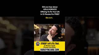 Leila Hormozi Isn't Offering To Fix Your Life In 15 Minutes FOR FREE. But I am. HarveyWizard.Com