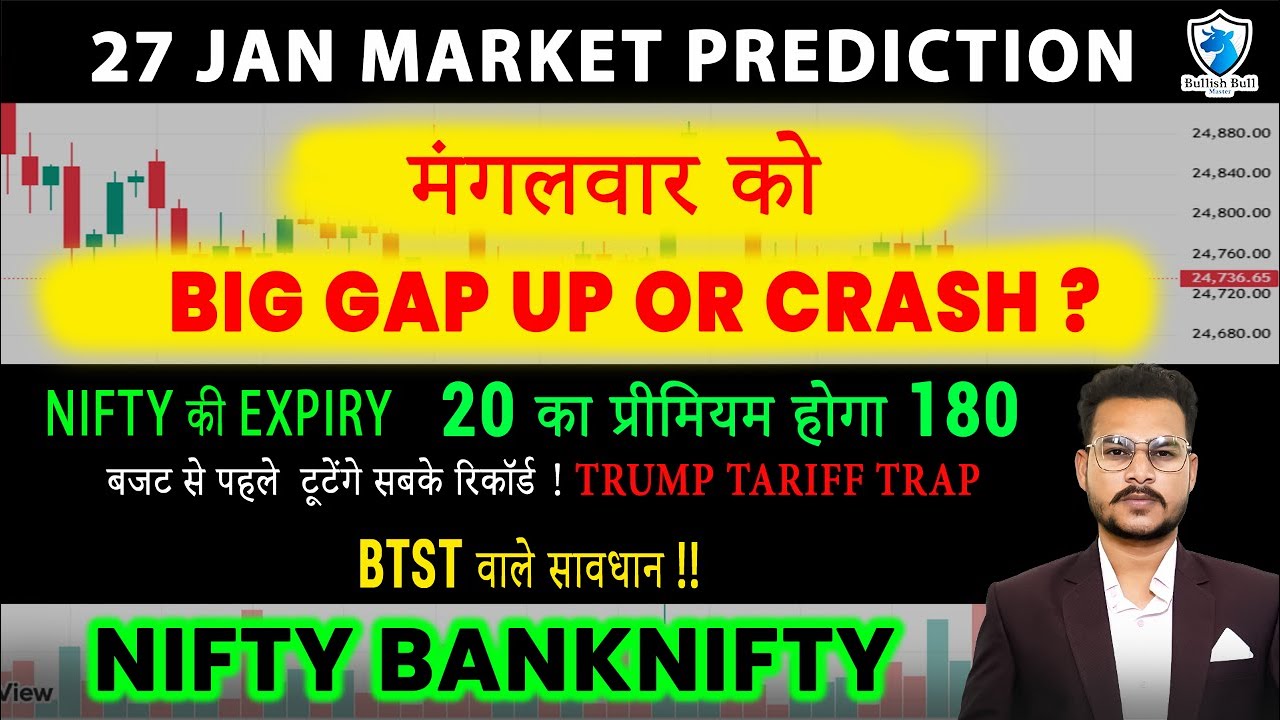 Tuesday 27 JAN | Nifty & Bank nifty prediction for tomorrow for tuesday nifty MEGA expiry BANKNIFTY