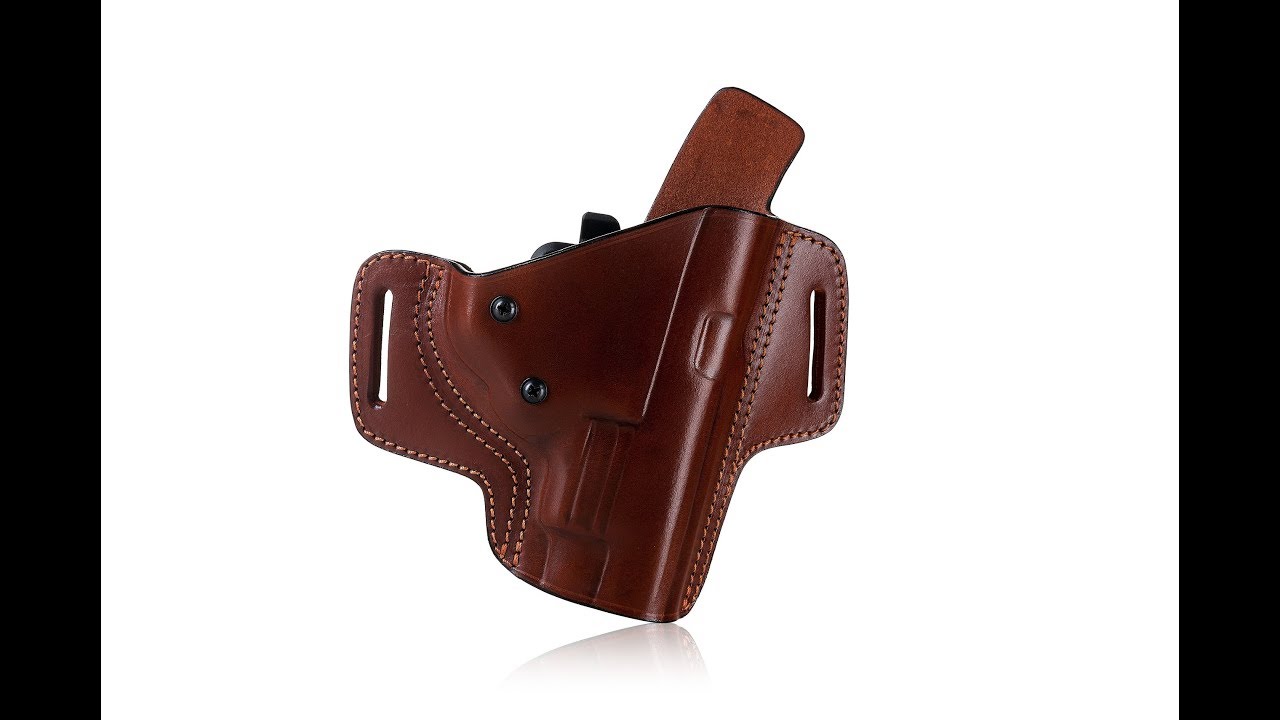 Product video Pancake Style OWB Leather Holster with Security Lock