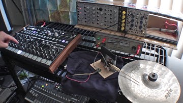 DrumBrute with a Real Cymbal