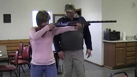 Shooting lesson, Sara Hutchison, Doug Brown Fairbu...