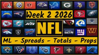 2026 NFL Week 2 Game Picks: Sides, Totals, Spreads, Teasers