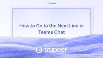 How To Go To The Next line In Teams Chat