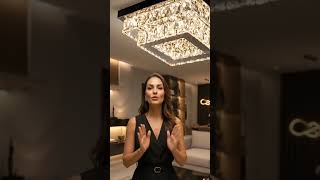 Plafon 2 Andar Luminária De Teto Cristal Luxo Moderno #acheinashopee #lustredeluxo