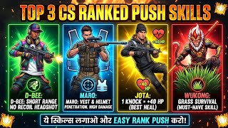 Free Fire CS Ranked Best Characters Skills 2026 🔥 Easy Rank Push