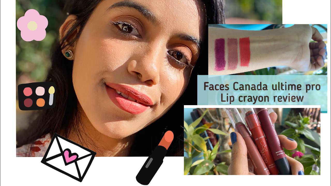 Faces Canada Ultime Pro matte lip crayon Swatch And Review YouTube