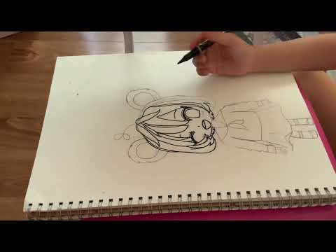 Video Vẽ chị Mèo Simmy phiên bản chibi bằng chì màu siêu... - youtube