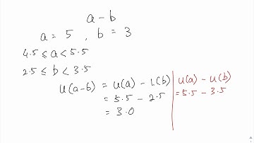 Upper and lower bounds – subtraction of two values