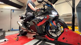 WORLDS FIRST DYNO of 2023 BMW M1000RR Competition BT Moto Dyno and Tuning