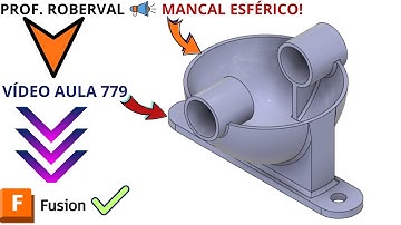 Aula 779 - Modelamento do Mancal Esférico com Nervuras no Autodesk Fusion