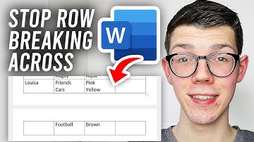 How To Stop Table Row Breaking Across Pages In Word - Full Guide