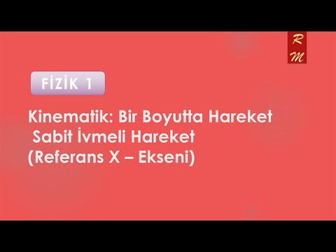 FİZİK 1: Bir Boyuttaki Sabit İvmeli Hareket(X- Ekseni)