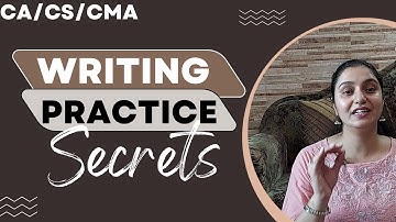 CA/CS/CMA - 4 Questions on Writing Practice - Watch if you want to Clear the Next Attempt