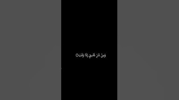 مشاري العفاسي || شاشه سوداء قران || قل اعوذ برب الفلق || سورة الفلق