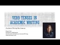 Verb tenses in academic writing