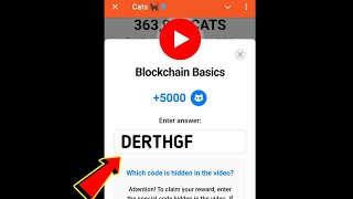 Blockchain Basics Cats Video Code | Blockchain Basics cats video code today