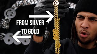 MAKING A CUSTOM GOLD (PLATED) CUBAN CHAIN + GIVEAWAY