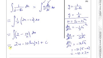EDEXCEL IAL C34 OCT 2017 Q11a   Integration by Substitution