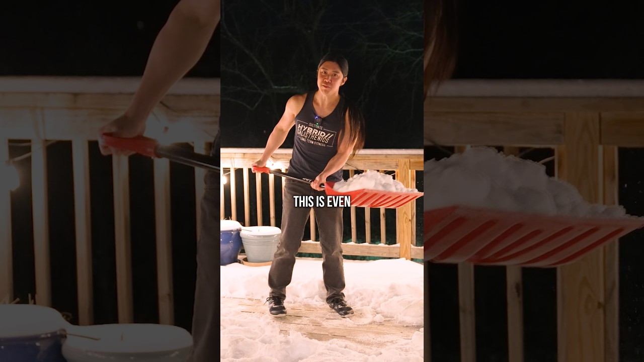 I am shoveling snow!