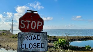 Tulare Lake. Road damage.  1/4/2024 #TulareLake  #PuebloAve #Mathew7