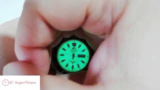 DETTAGLIO SUL QUADRANTE FULL LUME DEL MAKO XL DI ORIENT