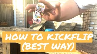 HOW TO KICKFLIP ON A FINGERBOARD!!!! (2016) (BEST EASIEST WAY)