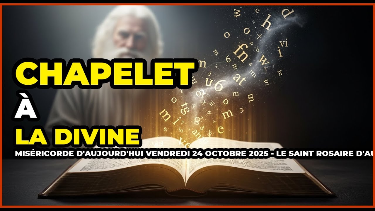 CHAPELET À LA DIVINE MISÉRICORDE D'AUJOURD'HUI VENDREDI 24 OCTOBRE 2025 - LE SAINT ROSAIRE D'AUJO...