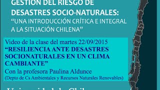 CFG Clase 3 - Resiliencia ante desastres socionaturales en un clima cambiante