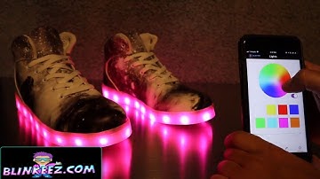 LED LIGHT UP SHOES - APP CONTROLLED - COLOR WHEEL OPTIONS for your LED shoes - at BLINKEEZ.COM