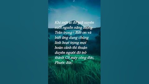 Trân trọng biết ơn