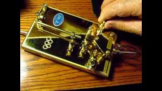 PART 1 - BUG TELEGRAPH KEY W5PEH OLYMPIC TWIN LEVER MAGNETIC BUG G3HGE