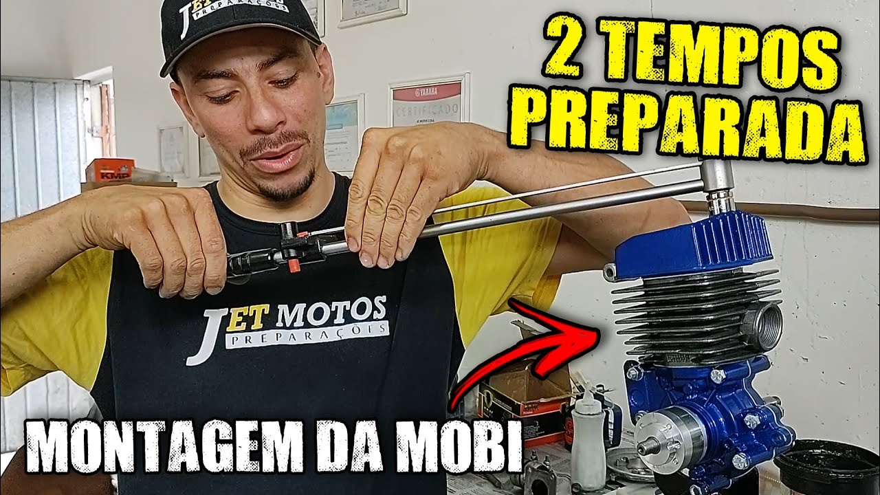 PREPARAÇÃO E MONTAGEM DO MOTOR 2 TEMPOS MOBILETE
