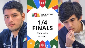 🇲🇽 Martinez – Sindarov 🇺🇿 | FIDE World Cup 2025 | 1/4 finals | Tiebreaks | Board 1