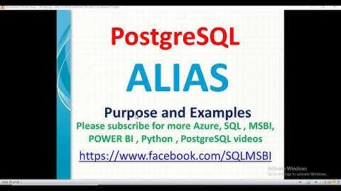 Postgresql Tutorials | Alias in postgresql | postgresql alias advantages , disadvantages