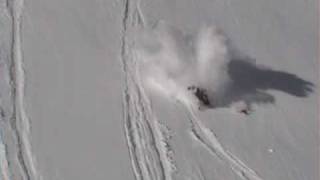 front view of cornice drop crash