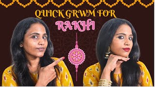 A quick GRWM 🌟 for Rakhi Ft. Earth Rhythm | Minimal festive glam makeup tutorial.