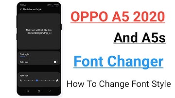 OPPO A5 2020 And A5s Font Changer How To Change Font Style