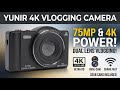 Yunir 4K 75MP Dual Lens Digital Vlogging Camera Black Full Review &amp; Features | Review in Hindi |