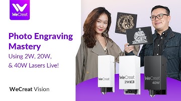 Photo Engraving Mastery: Using 2W, 20W, & 40W Lasers Live!
