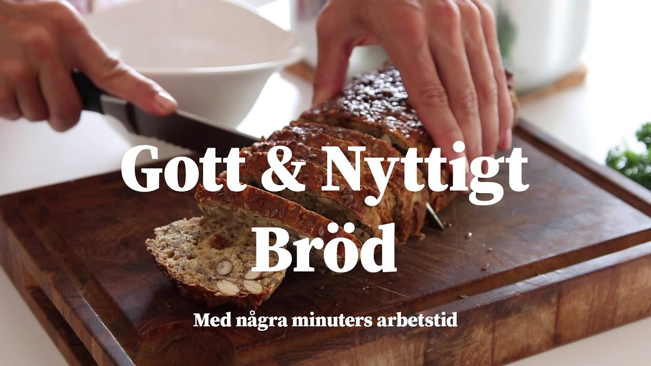 Nyttigt bröd på några minuter! Caroline Ahlqvist visar.