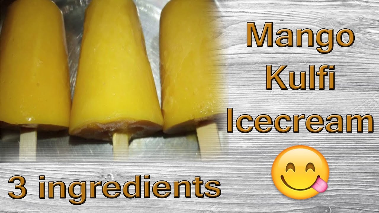 Mango Kulfi ICE CREAM recipe in telugu 3 Ingredients Mango Kulfi