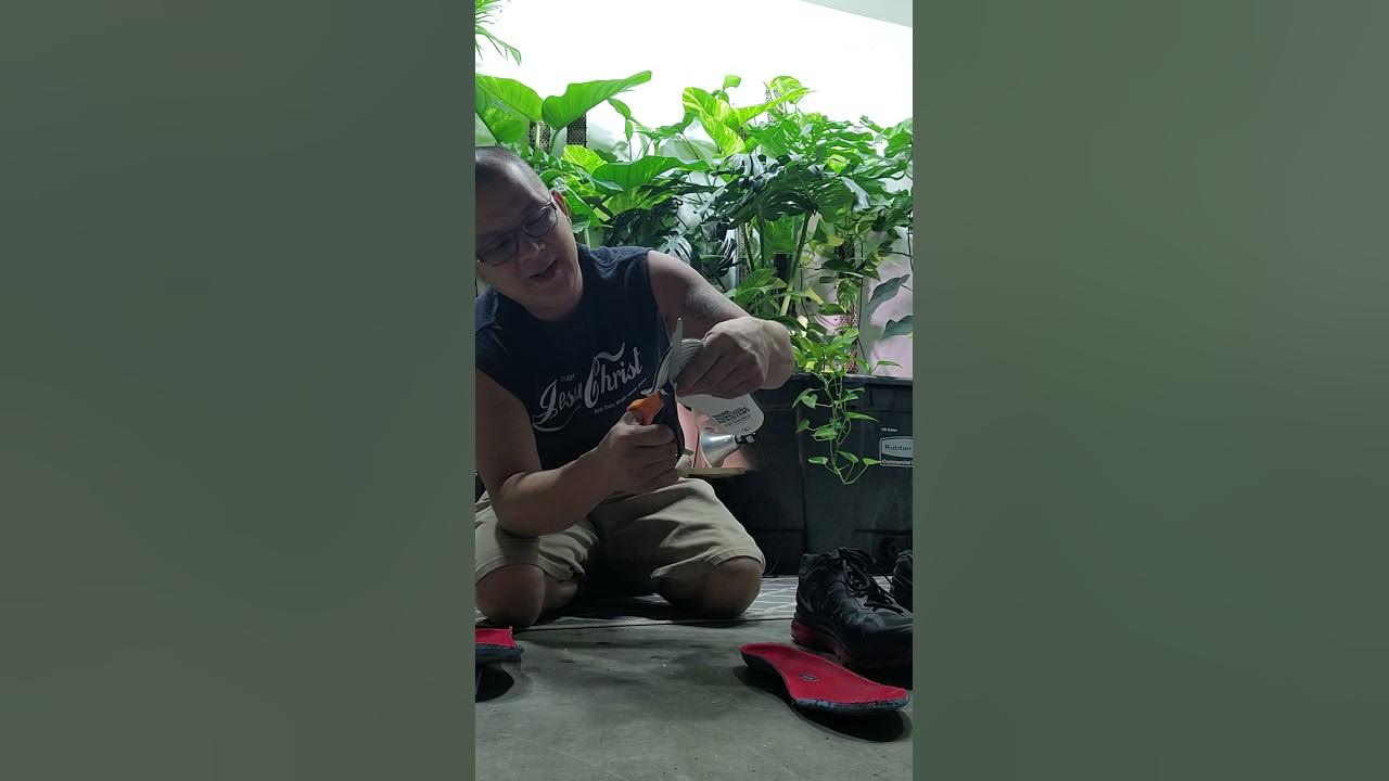 how to cut and install Dr. scholl's puncture resistant insoles in Nike